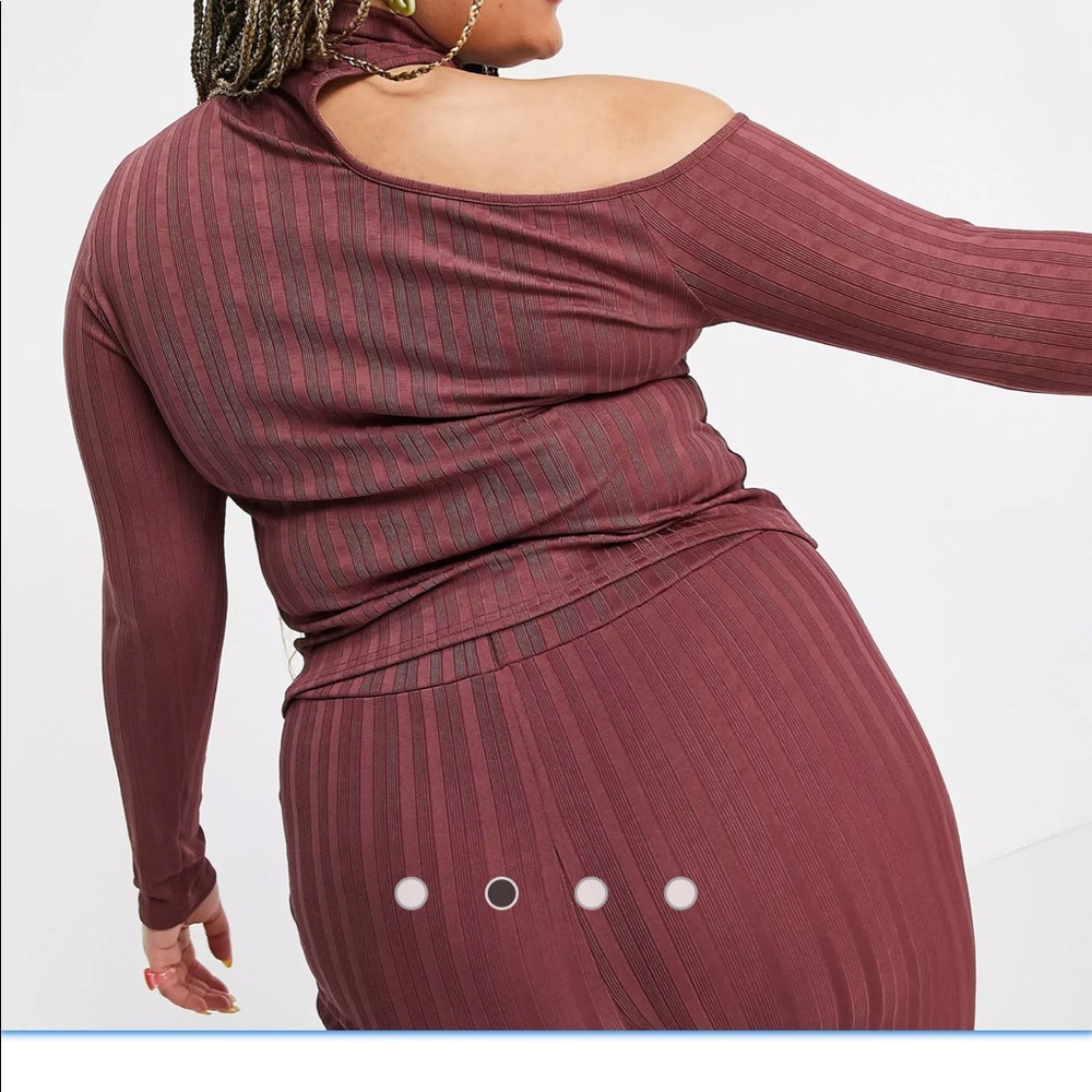 ASOS Asymmetrical Ribbed Top - Picture 2 of 4